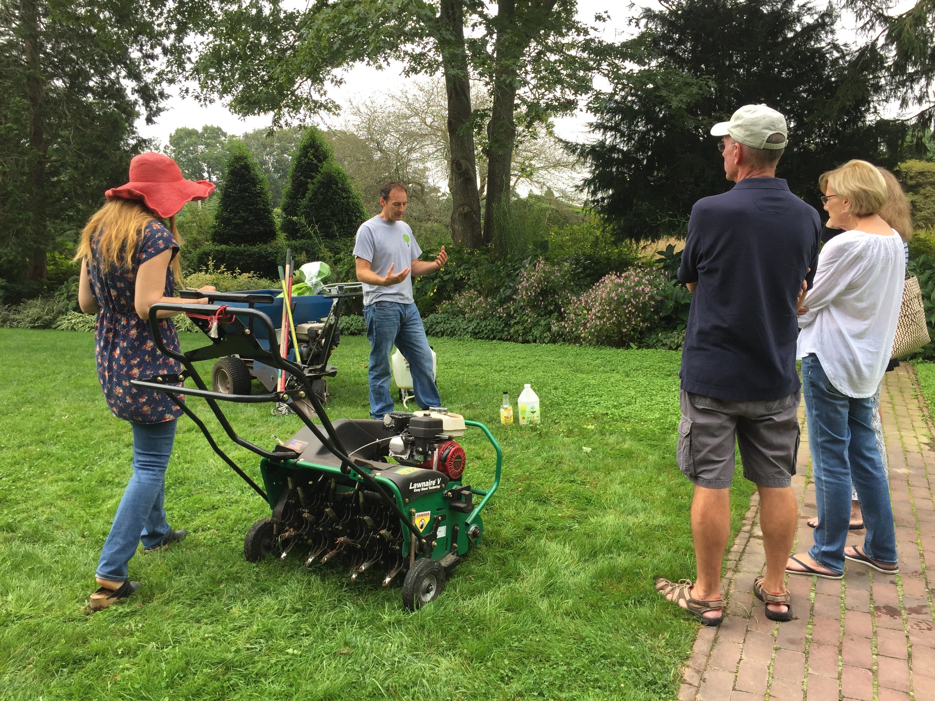 Paul Wagner demonstrating lawn care